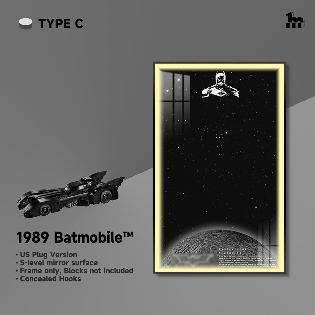 Display frame for LEGO® TECHNIC™ 1989 Batmobile