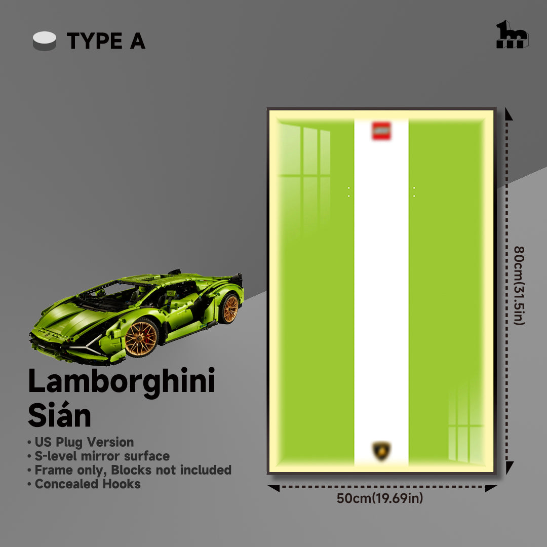 Car display frame for LEGO® TECHNIC™ Lamborghini Sián FKP 37 42115