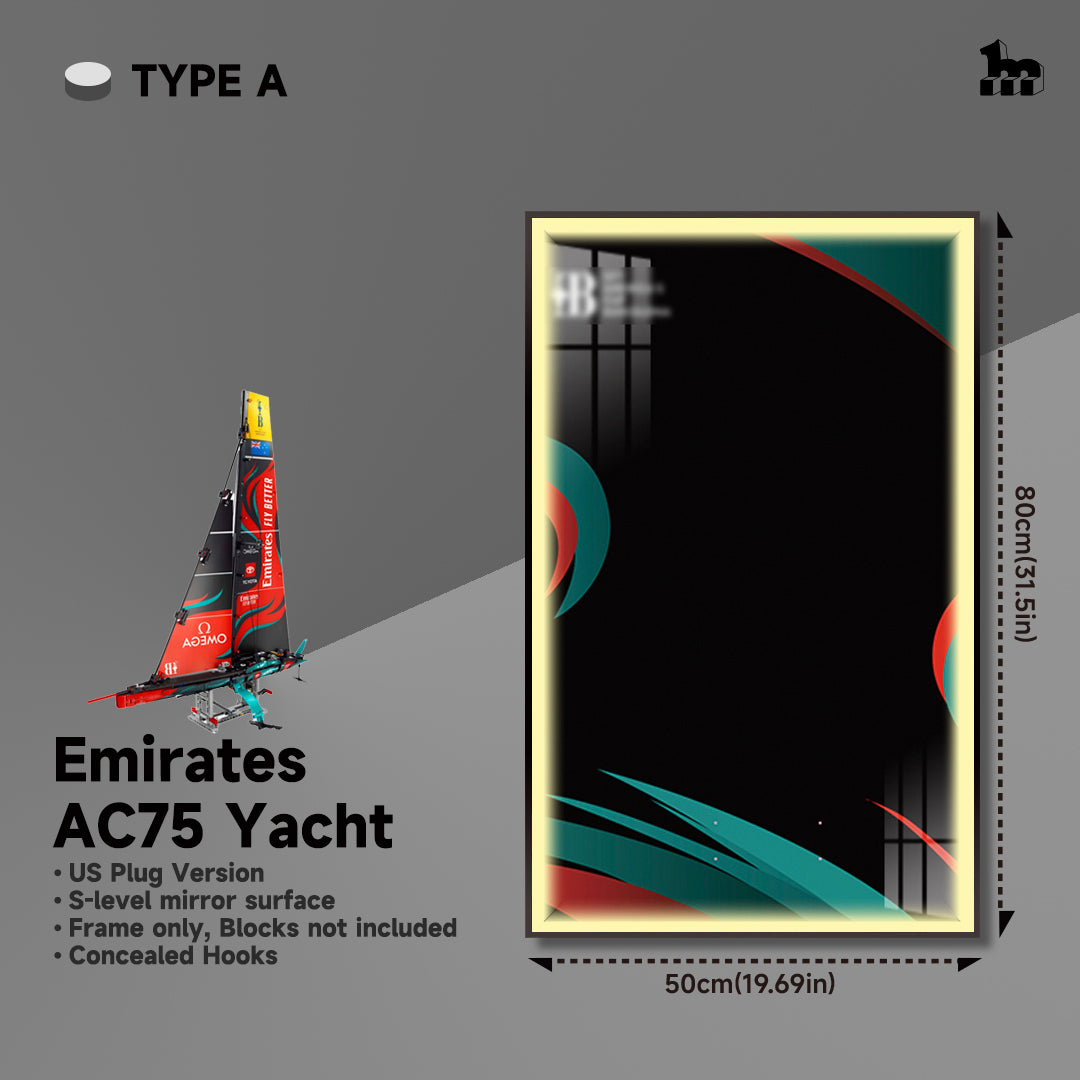 Display frame for LEGO® TECHNIC™ Emirates AC75 Yacht 42174