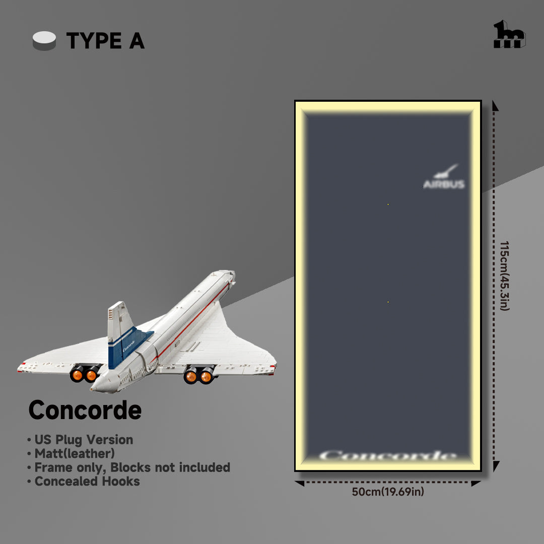 Wall Display Frames  for LEGO® ICONS Concorde