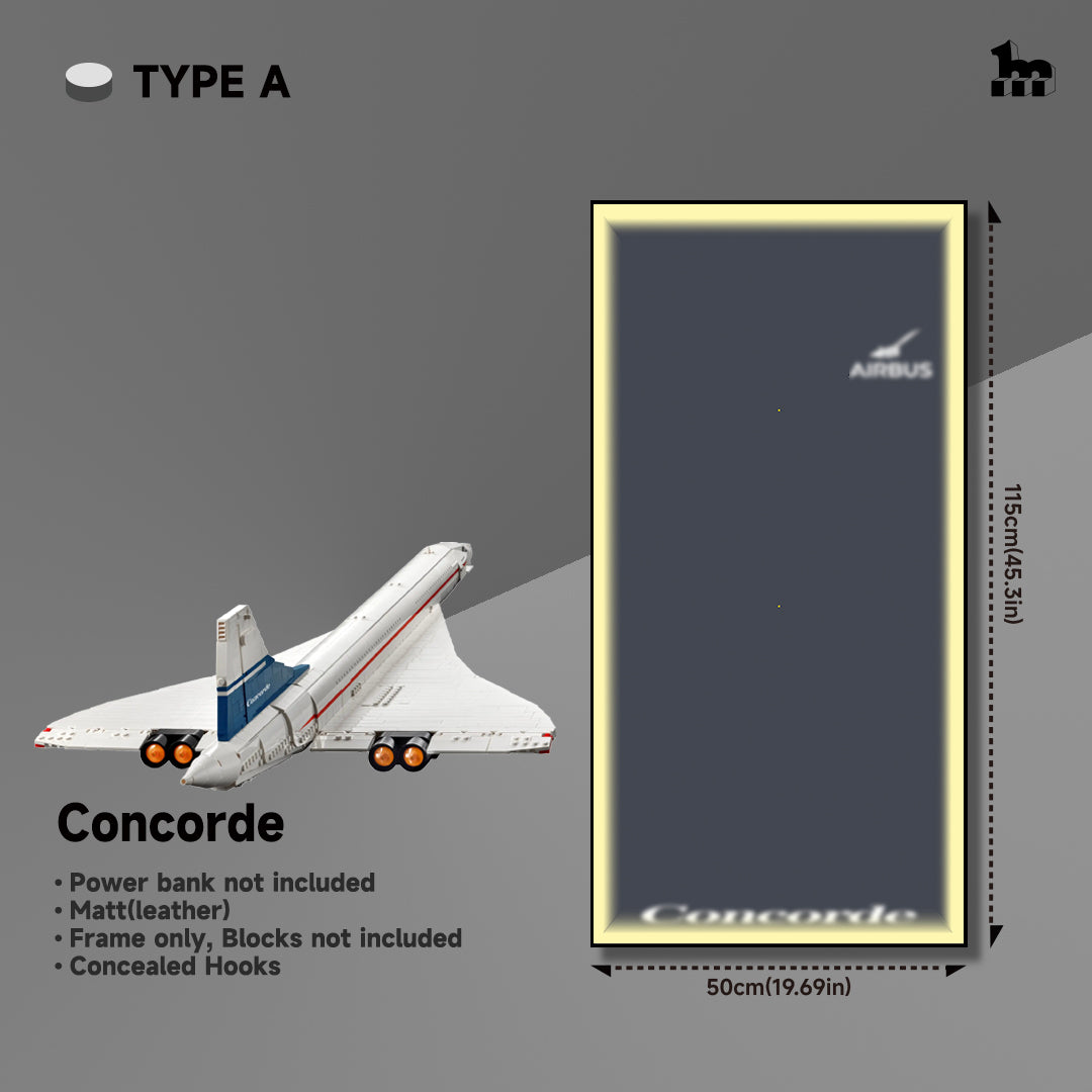 Wall Display Frames  for LEGO® ICONS Concorde