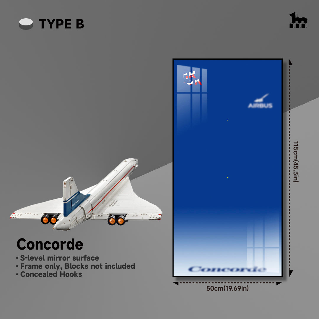 Wall Display Frames  for LEGO® ICONS Concorde