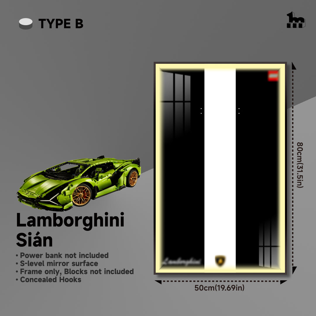 Car display frame for LEGO® TECHNIC™ Lamborghini Sián FKP 37 42115