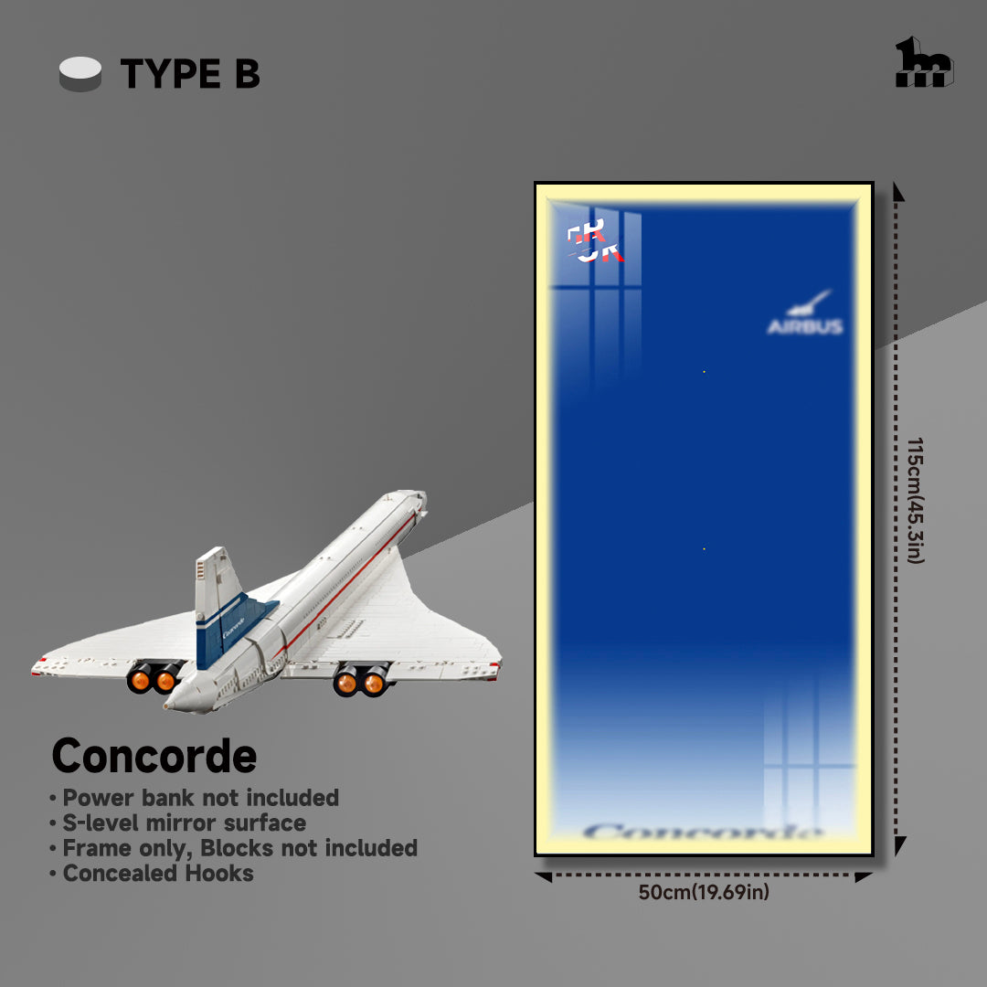 Wall Display Frames  for LEGO® ICONS Concorde