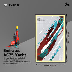 Display frame for LEGO® TECHNIC™ Emirates AC75 Yacht 42174