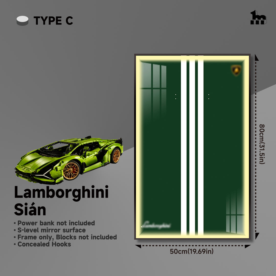 Car display frame for LEGO® TECHNIC™ Lamborghini Sián FKP 37 42115