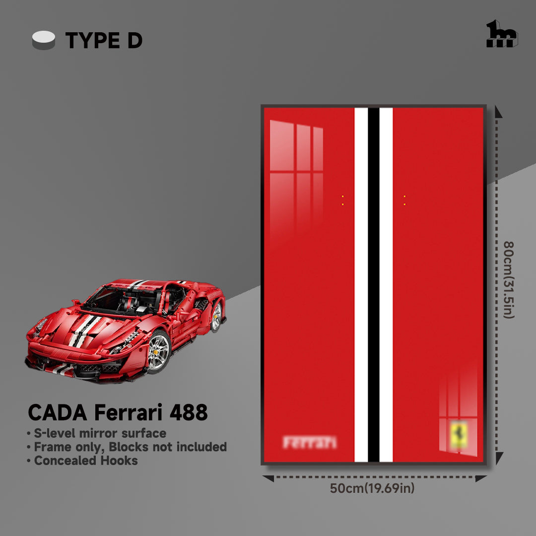 Car Display Wall Frame for LEGO® TECHNIC™ Ferrari 488 42125