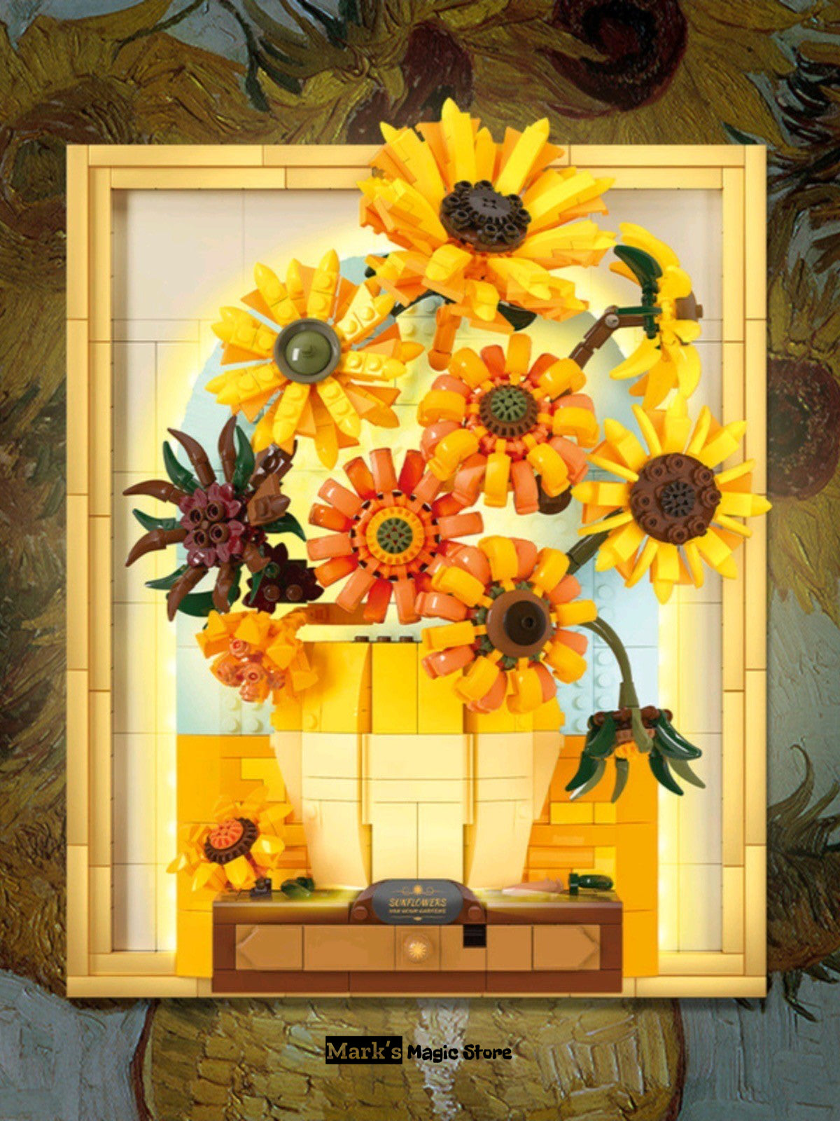 WEKKI™ The Sunflower Building Blocks（Free Exquisite Lighting Parts）