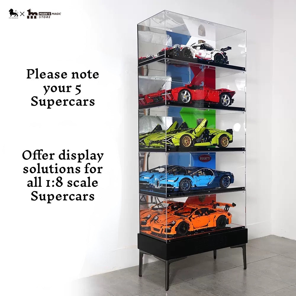 【Premium】LEGO® Technic 1:8 Scale Supercar Acrylic Display Cabinet