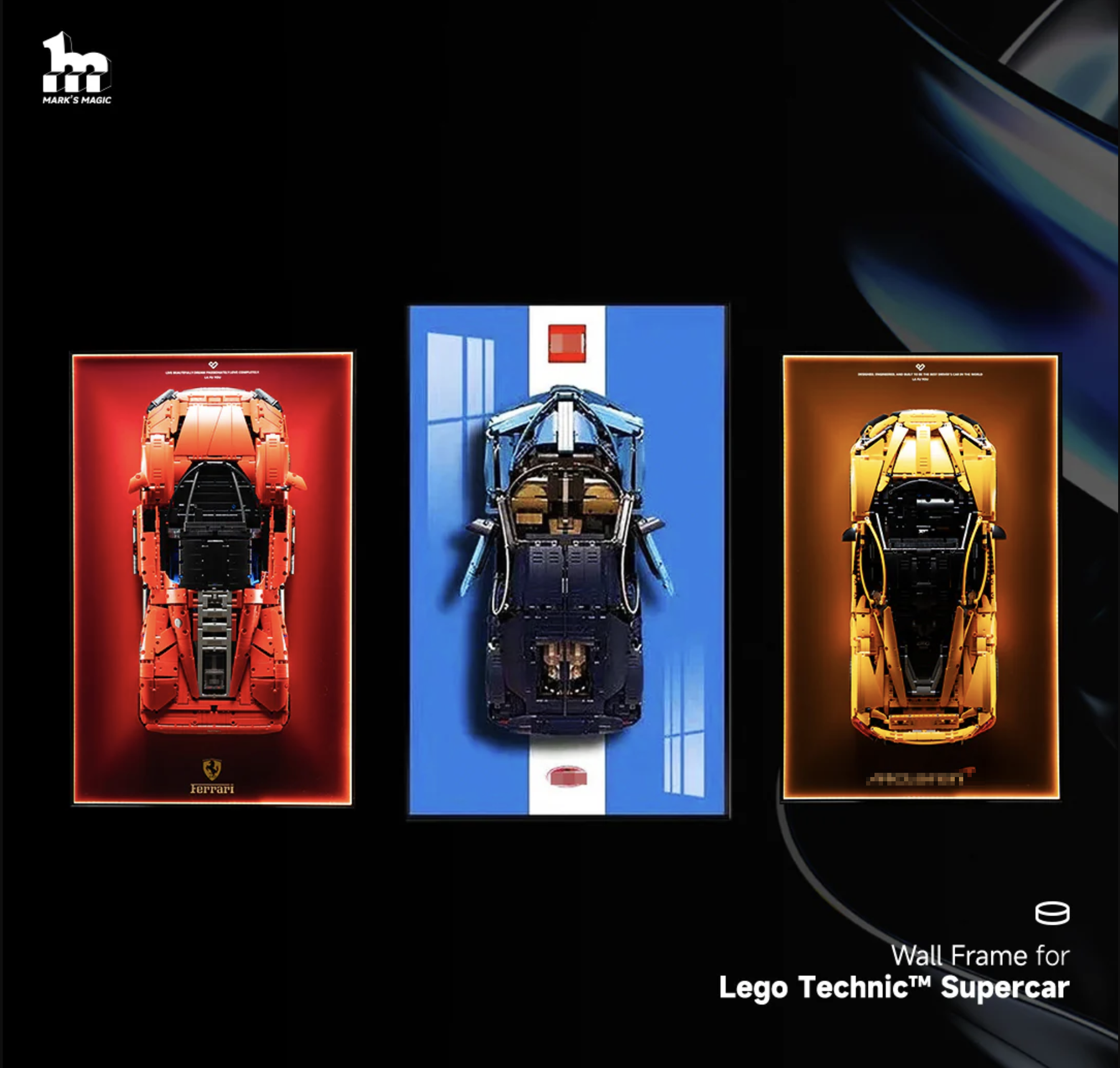 Wall Display Frame For LEGO® Technic™ Supercar